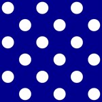 Polka Dots - White on Dark Blue