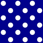 Polka Dots - White on Dark Blue