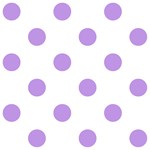 Polka Dots - Bright Lavender Violet on White