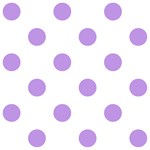 Polka Dots - Bright Lavender Violet on White