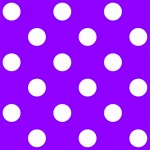 Polka Dots - White on Violet