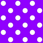 Polka Dots - White on Violet