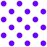 Polka Dots - Indigo Violet on White