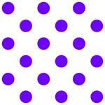 Polka Dots - Indigo Violet on White