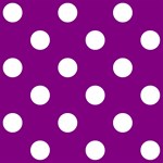 Polka Dots - White on Purple Violet