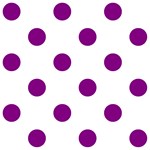 Polka Dots - Purple Violet on White
