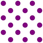 Polka Dots - Purple Violet on White