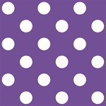 Polka Dots - White on Dark Lavender Violet