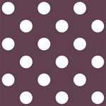 Polka Dots - White on Eggplant Violet