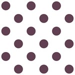 Polka Dots - Eggplant Violet on White