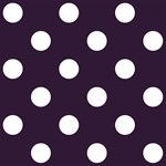 Polka Dots - White on Dark Purple