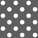 Polka Dots - White on Dark Gray