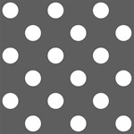 Polka Dots - White on Dark Gray