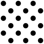 Polka Dots - Black on White