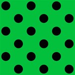 Black and Green Polka Dots