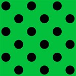 Black and Green Polka Dots