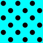 Black and Cyan Polka Dots