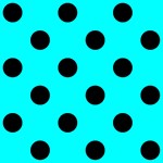 Black and Cyan Polka Dots