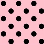 Polka Dots - Black on Pink