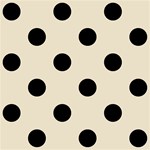 Polka Dots - Black on Pearl Brown