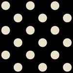 Polka Dots - Pearl Brown on Black