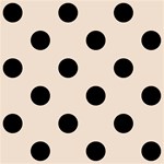 Polka Dots - Black on Almond Brown