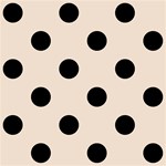 Polka Dots - Black on Almond Brown