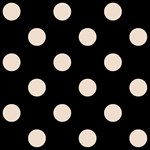 Polka Dots - Almond Brown on Black