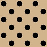 Polka Dots - Black on Tan Brown