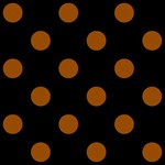 Polka Dots - Brown on Black