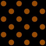 Polka Dots - Brown on Black