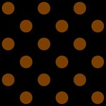 Polka Dots - Chocolate Brown on Black