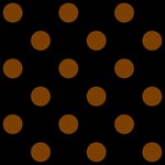 Polka Dots - Chocolate Brown on Black