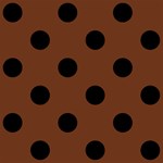 Polka Dots - Black on Auburn Brown