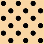 Polka Dots - Black on Sunset Orange