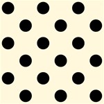 Polka Dots - Black on Cornsilk Yellow