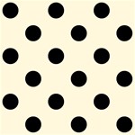 Polka Dots - Black on Cornsilk Yellow