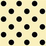 Polka Dots - Black on Blond Yellow