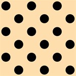 Polka Dots - Black on Navajo White Yellow