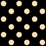Polka Dots - Navajo White Yellow on Black