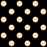 Polka Dots - Navajo White Yellow on Black