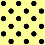 Polka Dots - Black on Pastel Yellow