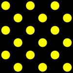 Polka Dots - Yellow on Black