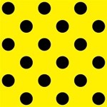 Polka Dots - Black on Canary Yellow