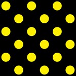 Polka Dots - Canary Yellow on Black
