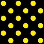 Polka Dots - Canary Yellow on Black