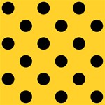 Polka Dots - Black on Banana Yellow