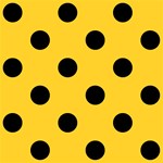 Polka Dots - Black on Banana Yellow