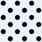 Polka Dots - Black on Pastel Blue
