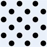 Polka Dots - Black on Pastel Blue